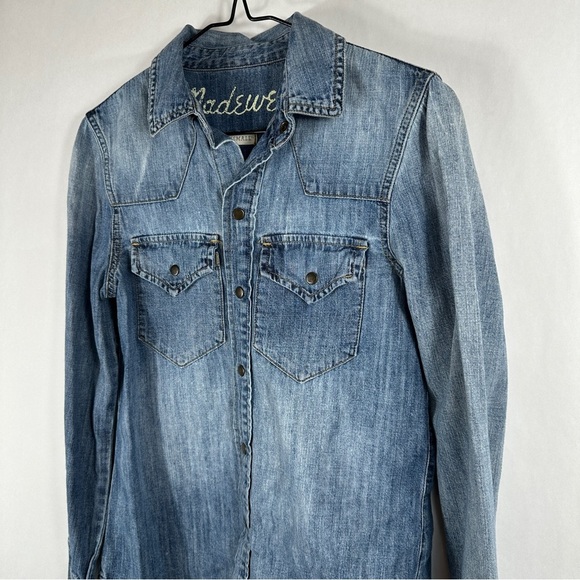 Madewell Denim Button-Up Shirt | Size XSmall - Picture 3 of 10